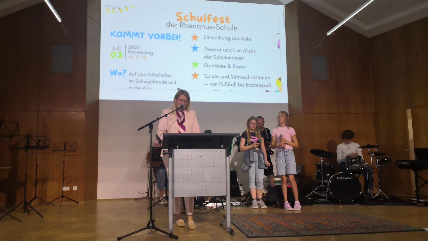 Schulfest der Rhenanus-Schule und feierliche Einweihung der Aula - Ein buntes Fest der Begegnung
