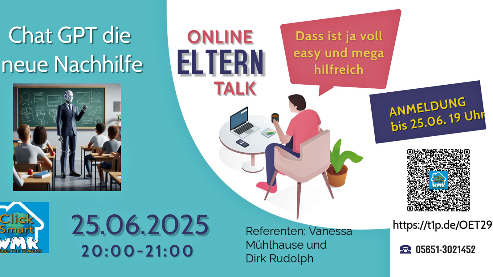 Online-Eltern-Talk „Chat GPT und Co. - die neue Nachhilfe?